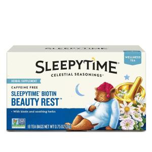 imageCelestial Seasonings Sleepytime Biotin Beauty Rest Tea 18 Tea Bags BoxSleepytime Biotin Beauty Rest