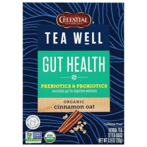 imageCelestial Seasonings TeaWell Herbal Tea Daily Wellness Organic Ginger Mint 12 CountOrganic Cinnamon Oat