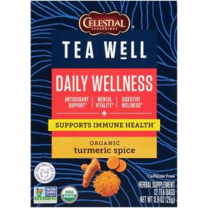 imageCelestial Seasonings TeaWell Herbal Tea Daily Wellness Organic Ginger Mint 12 CountOrganic Turmeric Spice