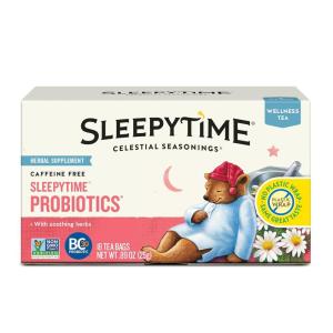 imageCelestial Seasonings Wellness Tea Sleepytime Variety Pack Detox Sinus Soother Throat Tamer Sleepytime Extra Honey Immune Boost Caffeine Free Sleep Tea 20 Tea Bags Pack of 6Probiotics