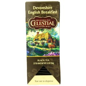 imageCelestial Seasonings Black Tea Devonshire English Breakfast Contains Caffeine 25 Tea Bags Pack of 625 Count Pack of 6