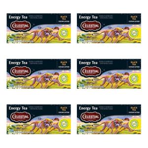 imageCelestial Seasonings Black Tea Probiotic Tea English Breakfast 16 Count Pack of 6 Packaging May VaryEnergy Black Tea