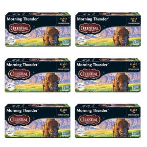 imageCelestial Seasonings Black Tea Probiotic Tea English Breakfast 16 Count Pack of 6 Packaging May VaryMorning Thunder