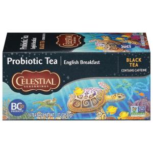 imageCelestial Seasonings Black Tea Probiotic Tea English Breakfast 16 Count Pack of 6 Packaging May VaryProbiotic Black Tea