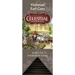 imageCelestial Seasonings Black Tea Victorian Earl Grey Contains Caffeine 25 Tea Bags Pack of 6