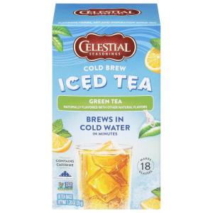 imageCelestial Seasonings Cold Brew Watermelon Lime Zinger Iced Tea 18 Tea BagsGreen Tea