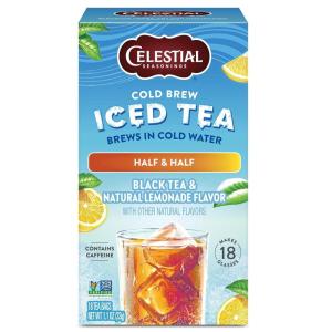 imageCelestial Seasonings Cold Brew Watermelon Lime Zinger Iced Tea 18 Tea BagsHalf  Half