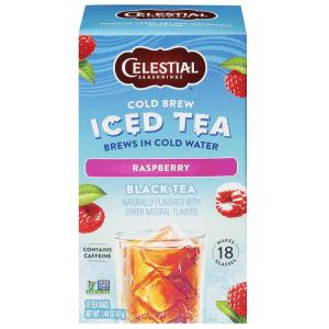imageCelestial Seasonings Cold Brew Watermelon Lime Zinger Iced Tea 18 Tea BagsRaspberry Black Tea