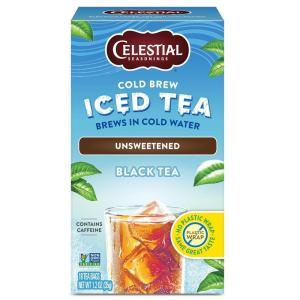 imageCelestial Seasonings Cold Brew Watermelon Lime Zinger Iced Tea 18 Tea BagsUnsweetened Black Tea