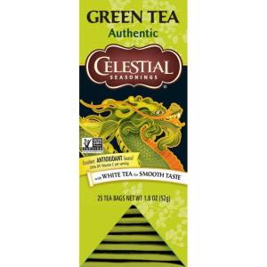 imageCelestial Seasonings Green Tea Authentic Contains Caffeine 25 Tea Bags Pack of 6