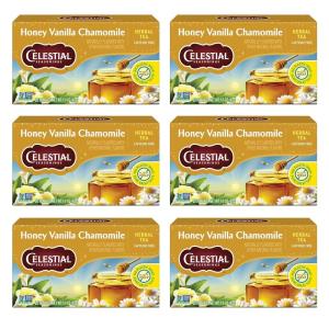 imageCelestial Seasonings Herbal Tea Caramel Apple Dream 18 Count Pack of 6Honey Vanilla Chamomile