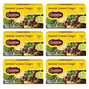 imageCelestial Seasonings Herbal Tea Caramel Apple Dream 18 Count Pack of 6Jammin Lemon Ginger