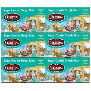 imageCelestial Seasonings Herbal Tea Cranberry Vanilla Wonderland 18 Count Pack of 6Sugar Cookie Sleigh Ride