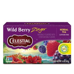 imageCelestial Seasonings Herbal Tea Sangria Zinger 20 CountWild Berry Zinger