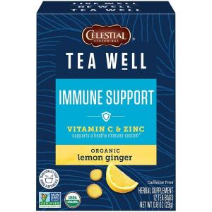 imageCelestial Seasonings TeaWell Herbal Tea Daily Wellness Organic Turmeric Spice 12 Count Pack of 6 Packaging May VaryGinger Lemon