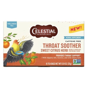 image:imageCelestial Seasonings Hibiscus Punch Prebiotic Blend Wellness Tea Caffeine Free Herbal Tea for Gut Health amp Digestive Support 16 Tea BagsThroat Soother